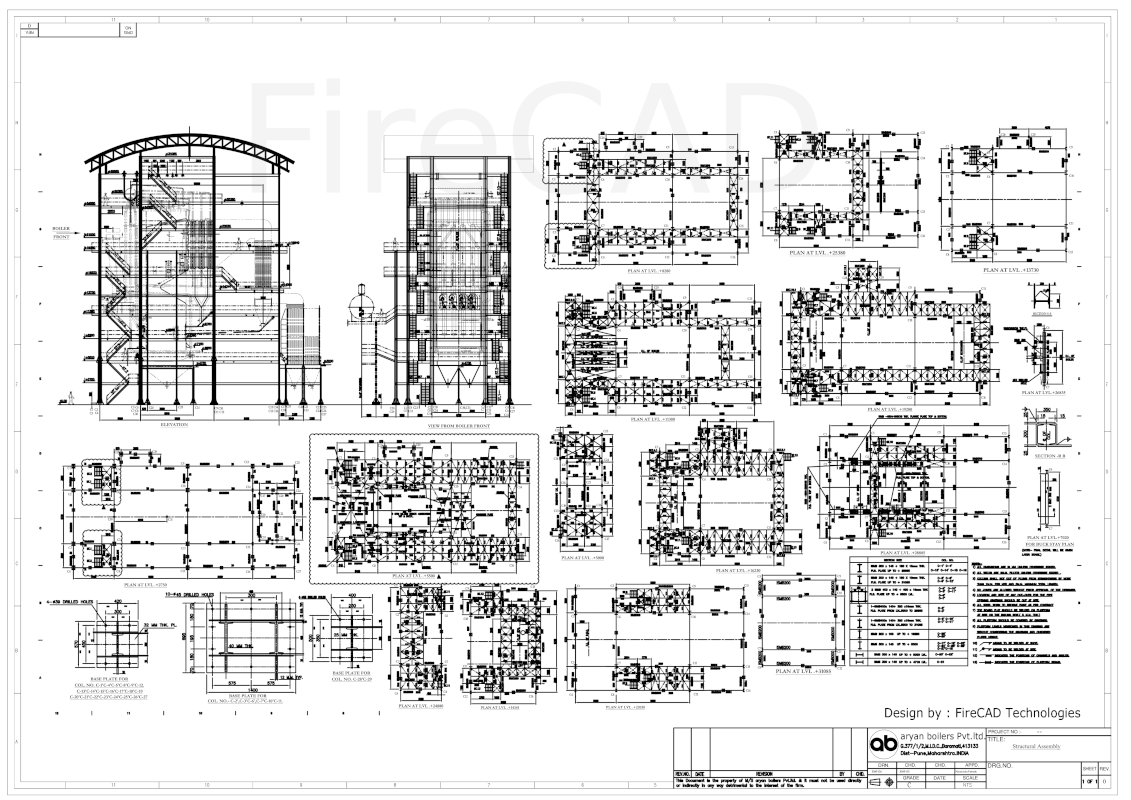 Structure assembly drawing